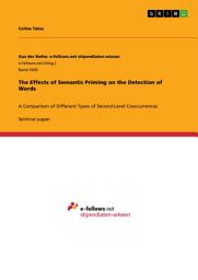 Icon image The Effects of Semantic Priming on the Detection of Words: A Comparison of Different Types of Second-Level Cooccurrences