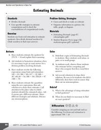 Icon image Number and Operations in Base Ten Leveled Problems: Estimating Decimals: Estimating Decimals