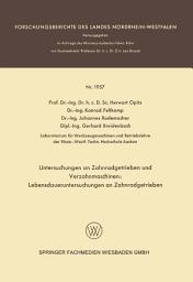 Icon image Untersuchungen an Zahnradgetrieben und Verzahnmaschinen: Lebensdaueruntersuchungen an Zahnradgetrieben