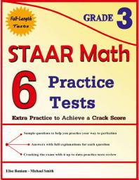 Icon image 6 STAAR Math Practice Tests Grade 3: Extra Practice to Achieve a Crack Score Paperback
