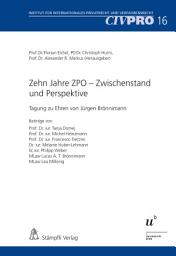 Icon image Zehn Jahre ZPO – Zwischenstand und Perspektive