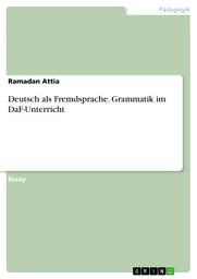 Icon image Deutsch als Fremdsprache. Grammatik im DaF-Unterricht