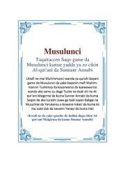 Icon image MUSULUNCI : Taqaitaccen Saqo game da Musulunci kamar yadda ya zo cikin Al-qur'ani da Sunnanr Annabi
