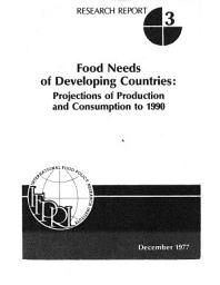 Icon image Food Needs of Developing Countries: Projections of Production and Consumption to 1990