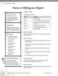 Icon image Vocabulary Ladder for Force of Hitting an Object