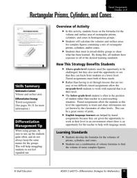 Icon image Tiered Geometry Assignment--Rectangular Prisms, Cylinders, and Cones