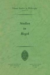 Icon image Studies in Hegel: Reprint 1960
