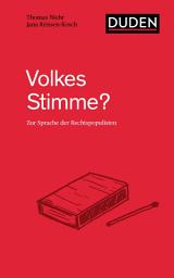 Icon image Volkes Stimme?: Zur Sprache des Rechtspopulismus