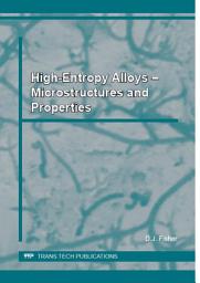 Icon image High-Entropy Alloys – Microstructures and Properties