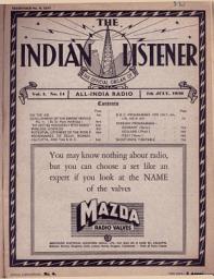 Icon image THE INDIAN LISTENER: Vol. I. No. 14. (7th JULY 1936)