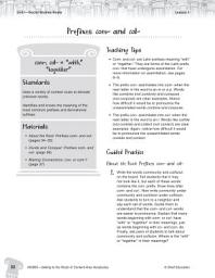 Icon image Content-Area Vocabulary Level 3--Prefixes com- and col-
