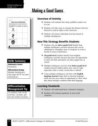 Icon image Estimating with Multiple Intelligences--Making a Good Guess