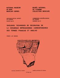 Icon image Quelques techniques de décoration de la céramique impressionnée: Correspondance des termes français et anglais