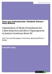 Icon image Optimization of Media Formulations for Callus Induction and direct Organogenesis in Justicia Gendrussa Burm Fil: The Uses and Advantages of an Exotic Medicinal Plant in Kerala
