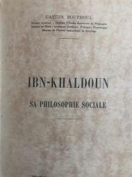 Icon image IBN KHALDOUN SA PHILOSOPHIE SOCIALE