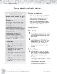 Icon image Content-Area Vocabulary Social Studies--Bases the(o)- and de(i)-, divin-