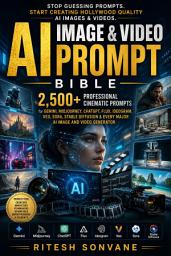 Icon image AI Image & Video Prompt Bible: 2,500+ Professional Cinematic Prompts for Gemini, Midjourney, ChatGPT, Flux, Ideogram, Veo, Sora, Stable Diffusion & Every Major AI Image and Video Generator