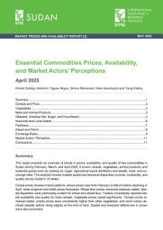 Icon image Essential commodities prices, availability, and market actors’ perceptions: April 2025