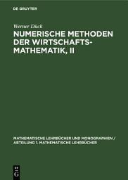 Icon image Numerische Methoden der Wirtschaftsmathematik, II