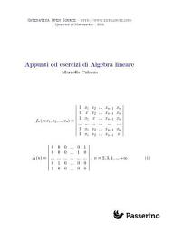 Icon image Appunti ed esercizi di Algebra Lineare