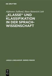 Icon image „Klasse‟ und Klassifikation in der Sprachwissenschaft