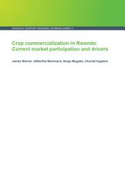 Icon image Crop commercialization in Rwanda: Current market participation and drivers