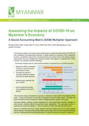 Icon image Assessing the impacts of COVID-19 on Myanmar’s economy: A Social Accounting Matrix (SAM) multiplier approach