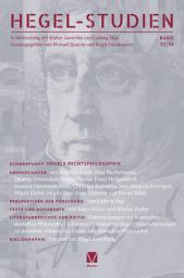 Icon image Hegel-Studien Band 53/54: Hegels Rechtsphilosophie