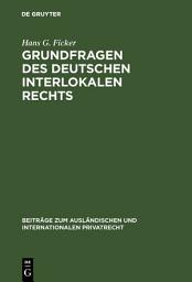 Icon image Grundfragen des deutschen interlokalen Rechts