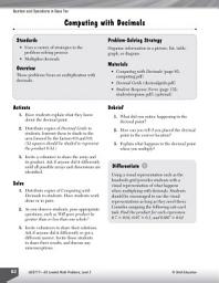 Icon image Number and Operations in Base Ten Leveled Problems: Computing with Decimals: Computing with Decimals