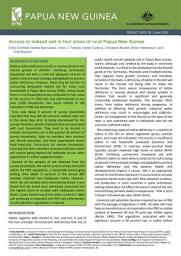 Icon image Access to iodized salt in four areas of rural Papua New Guinea