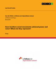Icon image Have Southern social movements achieved power and voice? Whom do they represent?