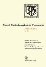 Icon image Probleme der Gedächtnisspuren. Was kann der Biologe noch von der Elektronenmikroskopie erwarten?