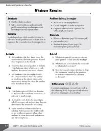 Icon image Number and Operations in Base Ten Leveled Problems: Remainders: Remainders