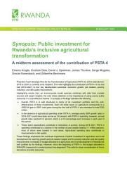 Icon image Synopsis: Public investment for Rwanda's inclusive agricultural transformation: A midterm assessment of the contribution of PSTA4