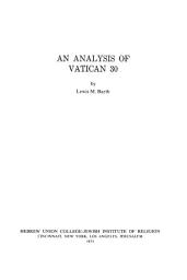 Icon image An Analysis of Vatican 30