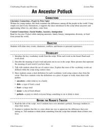 Icon image An Ancestor Potluck Reader's Theater Script and Lesson