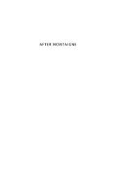 Icon image After Montaigne: Contemporary Essayists Cover the Essays