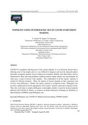 Icon image TOPSIS by using Plithogenic Set in COVID-19 Decision Making