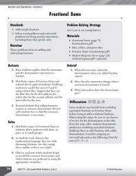 Icon image Number and Operations with Fractions Leveled Problems: Fractional Sums: Fractional Sums