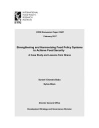 Icon image Strengthening and harmonizing food policy systems to achieve food security