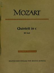 Icon image Quintett in C fur 2 Violinen, 2 Violen u. Violoncello