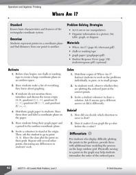 Icon image Operations and Algebraic Thinking Leveled Problems: Coordinate Planes: Coordinate Planes