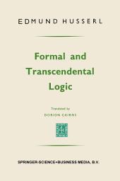 Icon image Formal and transcendental logic
