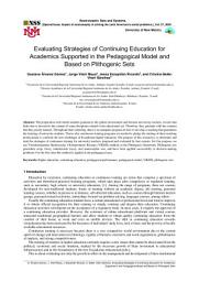 Icon image Evaluating Strategies of Continuing Education for Academics Supported in the Pedagogical Model and Based on Plithogenic Sets