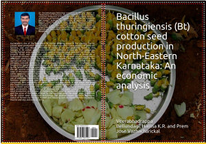 Icon image Bacillus thuringiensis (Bt) cotton seed production in North-Eastern Karnataka: An economic analysis