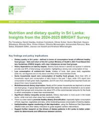 Icon image Nutrition and dietary quality in Sri Lanka: Insights from the 2024-2025 BRIGHT survey