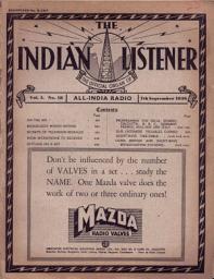 Icon image THE INDIAN LISTENER: Vol. I. No. 18. (7th SEPTEMBER 1936)