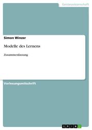 Icon image Modelle des Lernens: Zusammenfassung