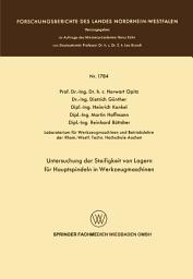 Icon image Untersuchung der Steifigkeit von Lagern für Hauptspindeln in Werkzeugmaschinen